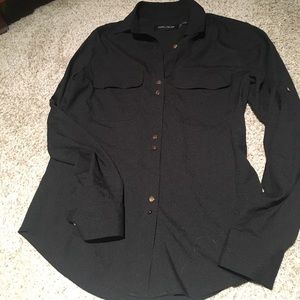 Ivanka trump buttoned shirt black gold buttons